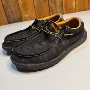 Hey Dude Black Camo Loafers